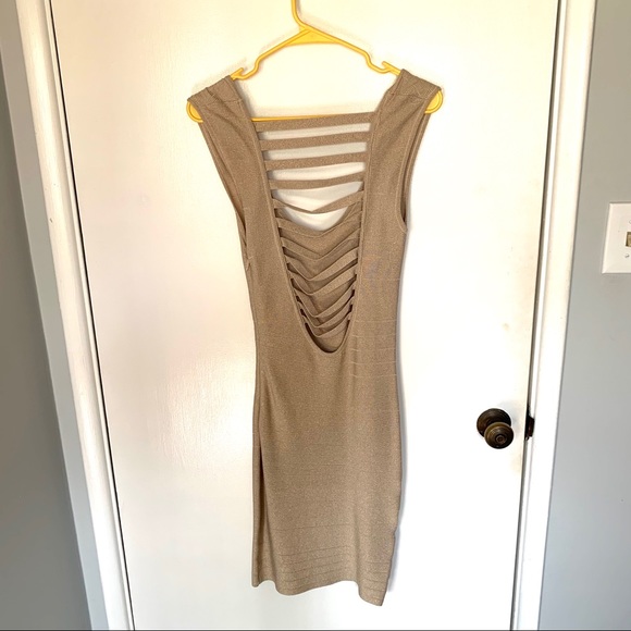 FORA Gold Dress with straps - Picture 3 of 3